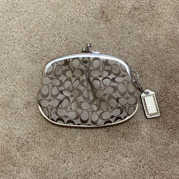 Coach Vintage Y2K Classic Canvas Logo Coin Purse Wallet - Picture 2 of 11